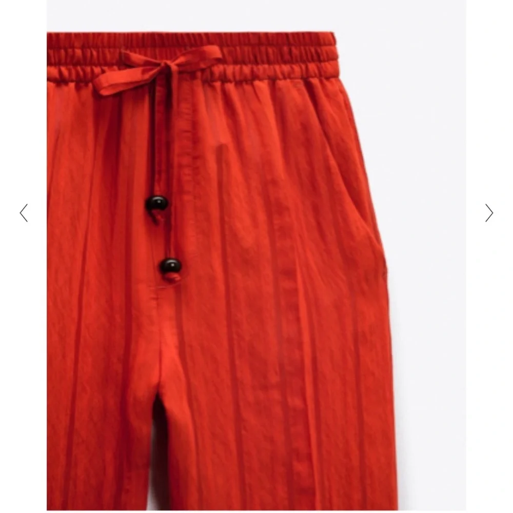 ZARA Textured pants size Large - Picture 5 of 9